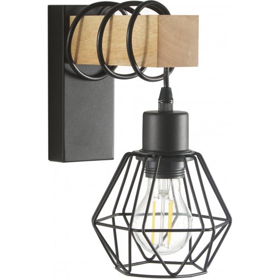 Аплик LOFT TOWNSHEND 5 E27 max 60W IP20 черно + кафяво