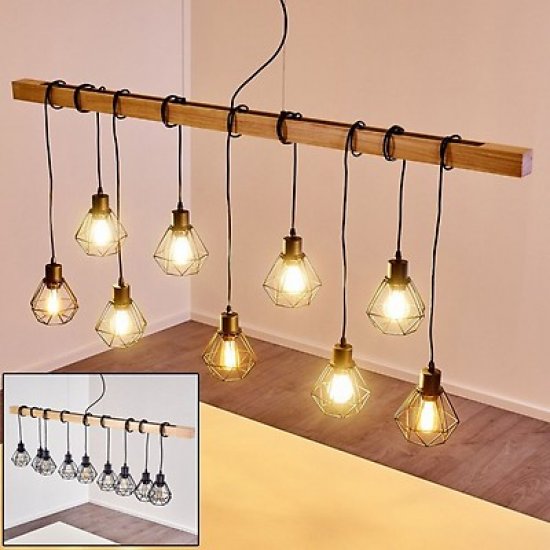 Пендел LOFT TOWNSHEND 5 9хE27 max 9х60W IP20 черно + кафяво
