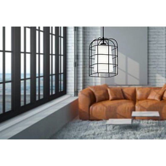 Пендел LOFT BITTAMS E27 max 60W IP20 черно + бяло