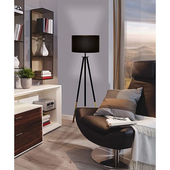 Лампион LOFT BIDFORD E27 max 60W IP20 черно + кафяво