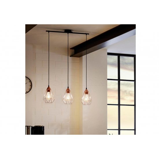 Пендел LOFT TARBES 3хE27 max 3х60W IP20 меден