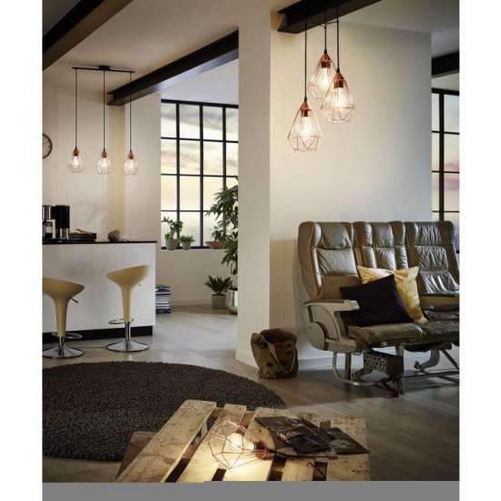 Пендел LOFT TARBES 3хE27 max 3х60W IP20 меден