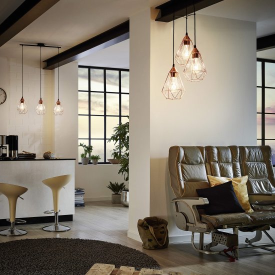 Пендел LOFT TARBES 3хE27 max 3х60W IP20 меден