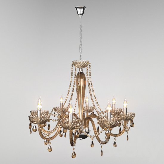 Полилей SPARKLING BASILANO 1 8хE14 max 8х40W IP20 хром + коняк