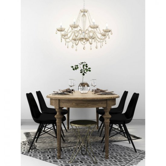 Полилей SPARKLING BASILANO 1 8хE14 max 8х40W IP20 хром + коняк