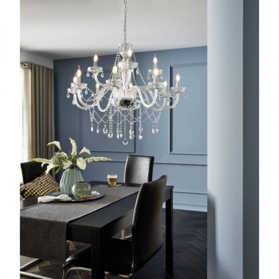 Полилей SPARKLING BASILANO 1 12хE14 max 12х40W IP20 хром