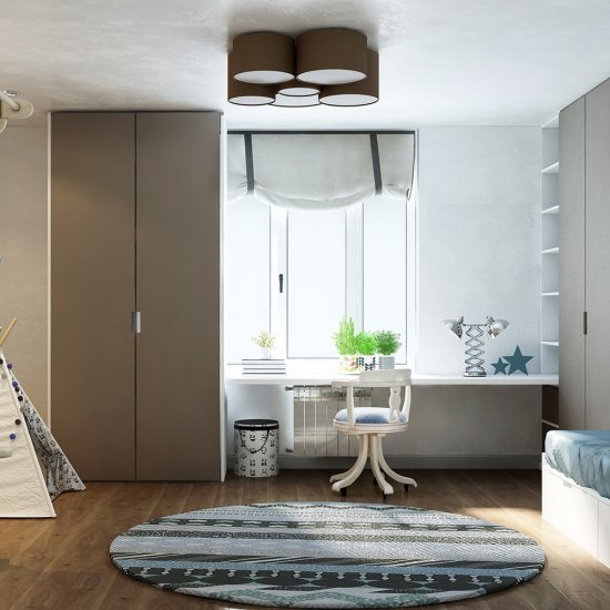 Плафон PASTORE 6xЕ27 max 6x40W IP20 кафяв