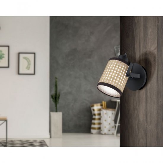 Спот VINTAGE RUSCOMB E27 max 10W (LED) IP20 черно + натурално