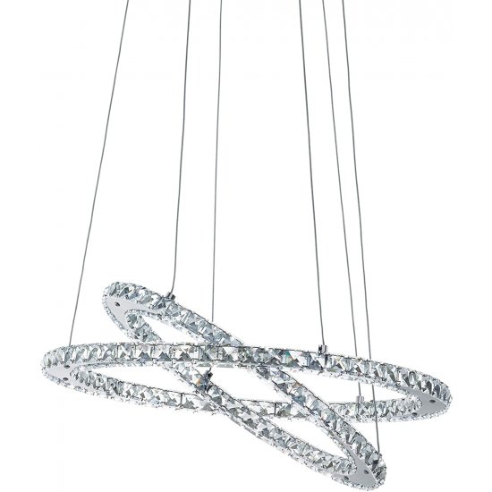 LED пендел VARRAZO 29.6W 4000K 3500Lm IP20 хром + кристал