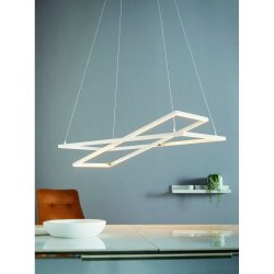 LED пендел TAMASERA 16W 3000K 2000Lm + 19W 3000K 2300Lm IP20 димируем мат хром
