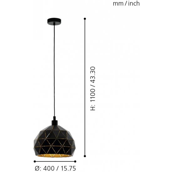 Пендел ROCCAFORTE E27 max 1х60W IP20 бял