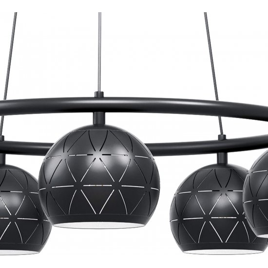 Полилей CANTALLOPS 5хE14 max 5х40W IP20 черен