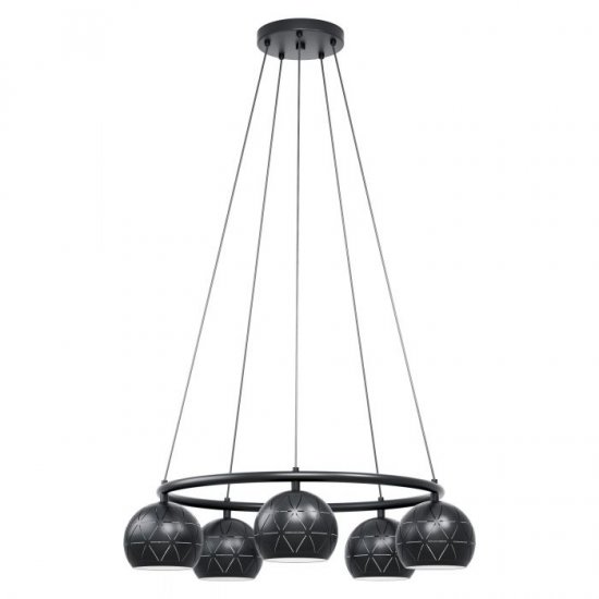 Полилей CANTALLOPS 5хE14 max 5х40W IP20 черен