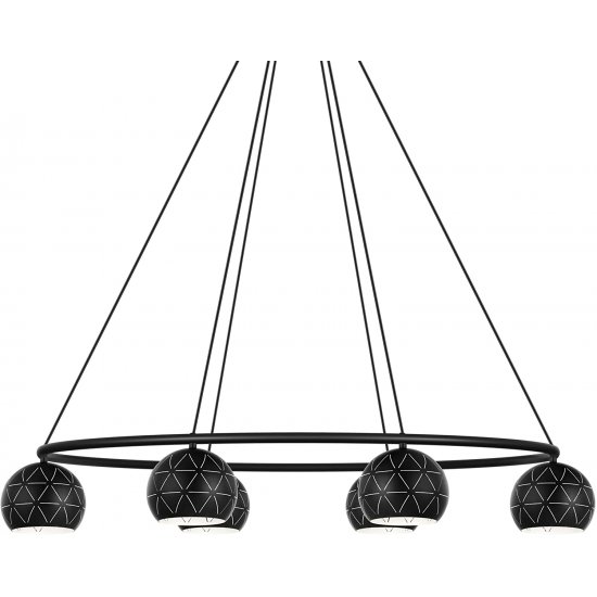 Полилей CANTALLOPS 6хE14 max 6х40W IP20 черен