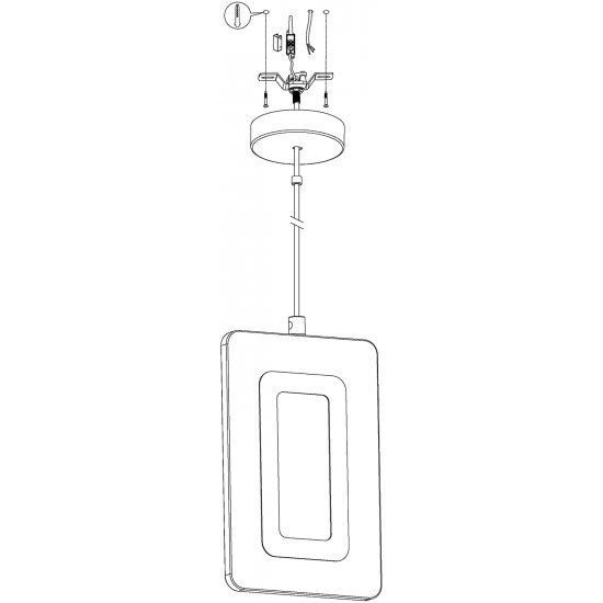 LED пендел ENALURI 1х5.4W 3000K 1x630Lm IP20 мат хром + бяло