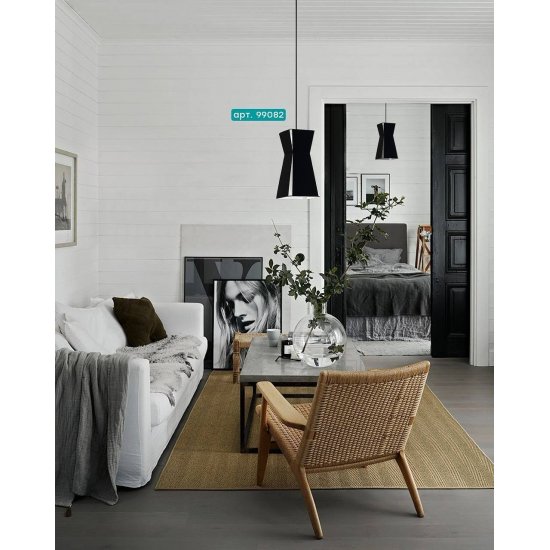Пендел VALECROSIA 1хE27 max 1х40W IP20 18х18см черен