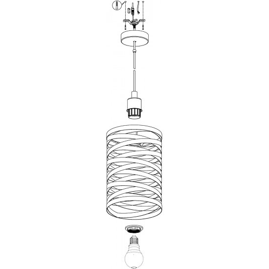 Пендел CREMELLA 1хE27 max 1х40W IP20 черен