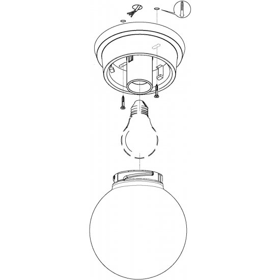 Плафон DURELO 1хE27 max 1х28W IP20 бял