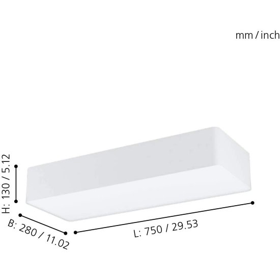 Плафон POSADERRA 3хE27 max 3х40W IP20 сив