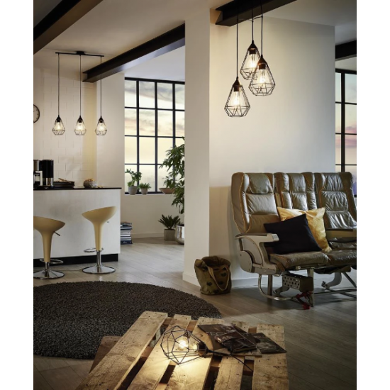 Пендел LOFT TARBES 3хE27 max 3х60W IP20 черен