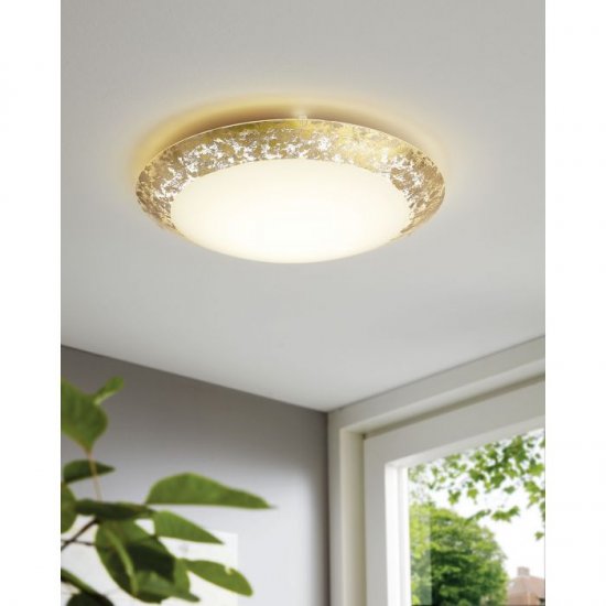 LED плафон MONTENOVO 16W 3000K 1500Lm IP20 бяло + злато