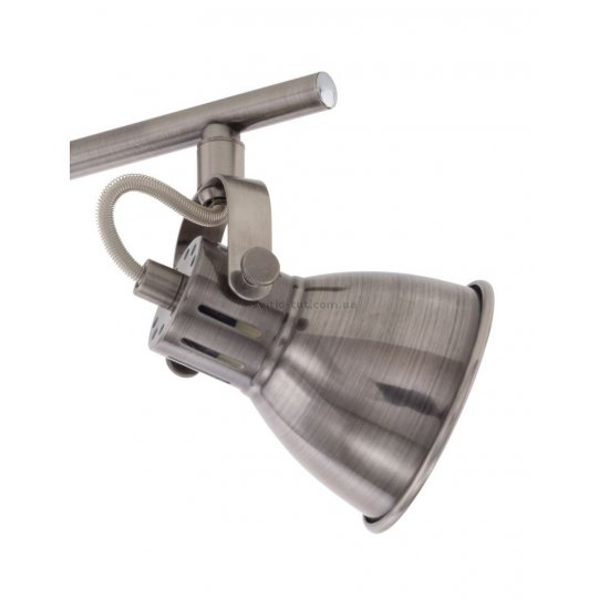 LED спот SERAS GU10 2х3.3W 3000K 2x240Lm IP20 антик никел + крем