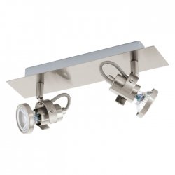 LED спот TUKON 3 GU10 2х3.3W 3000K 2x240Lm IP20 мат никел