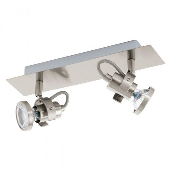 LED спот TUKON 3 GU10 2х3.3W 3000K 2x240Lm IP20 мат никел