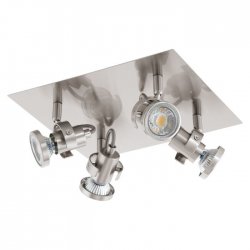 LED спот TUKON 3 GU10 4х3.3W 3000K 4x240Lm IP20 мат никел
