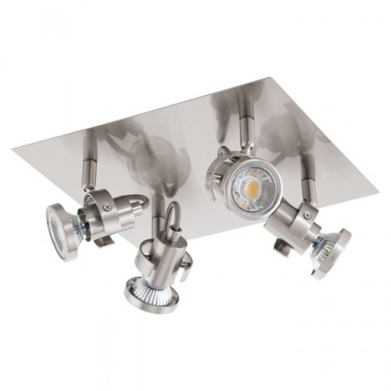 LED спот TUKON 3 GU10 4х3.3W 3000K 4x240Lm IP20 мат никел