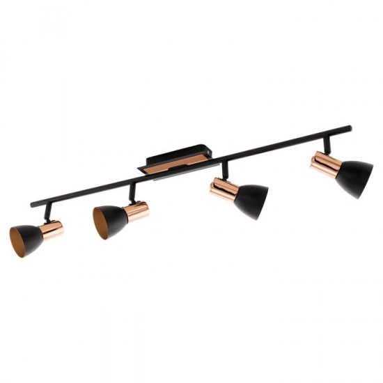 LED спот BARNHAM GU10 4х3.3W 3000K 4x240Lm IP20 медено + черно