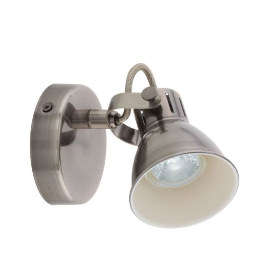LED спот SERAS GU10 1х3.3W 3000K 1x240Lm IP20 антик никел + крем