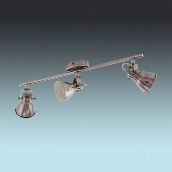 LED спот SERAS GU10 3х3.3W 3000K 3x240Lm IP20 антик никел + крем