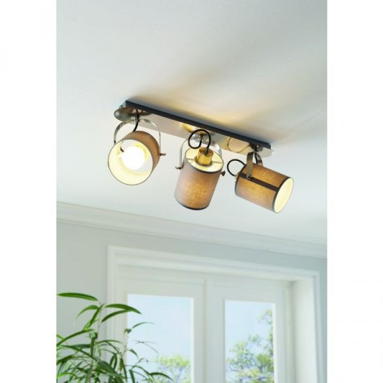 Спот VILLABATE 3хE27 max 3х10W (LED) IP20 сив