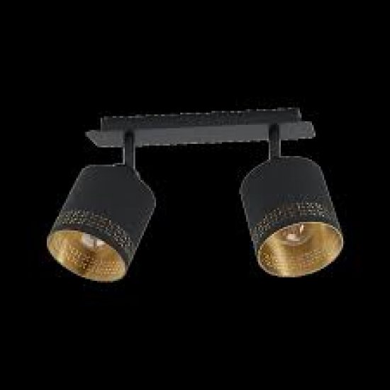 Спот ESTEPERRA 2хE27 max 2х28W IP20 черно + златно