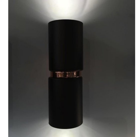 LED аплик PASSA GU10 2х3.3W 3000K 2x240Lm IP20 кафяво + медено