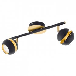 LED спот NOCITO GU10 2х3.3W 3000K 2x240Lm IP20 черно + златно