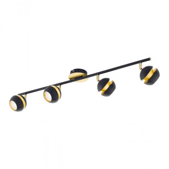 LED спот NOCITO GU10 4х3.3W 3000K 4x240Lm IP20 черно + златно