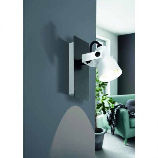 LED спот TRILLO GU10 1х5W 3000K 1x400Lm IP20 бяло + черно