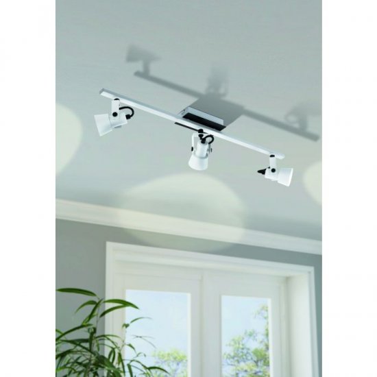 LED спот TRILLO GU10 3х5W 3000K 3x400Lm IP20 бяло + черно