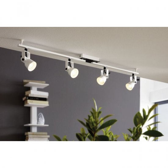 LED спот TRILLO GU10 4х5W 3000K 4x400Lm IP20 бяло + черно
