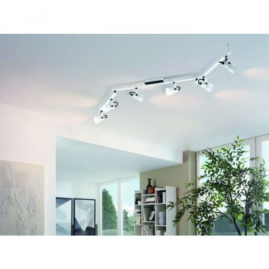LED спот TRILLO GU10 6х5W 3000K 6x400Lm IP20 бяло + черно