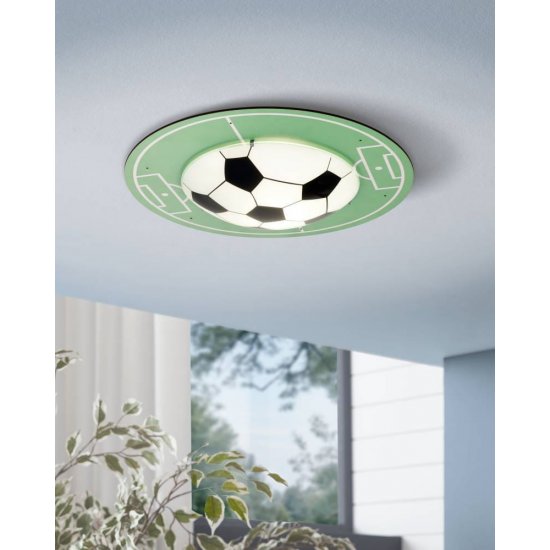 Плафон TABARA Е27 max 60W IP20 бяло + черно и зелено