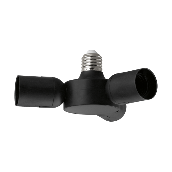 Адаптор 3хЕ27 max 3x20W черен