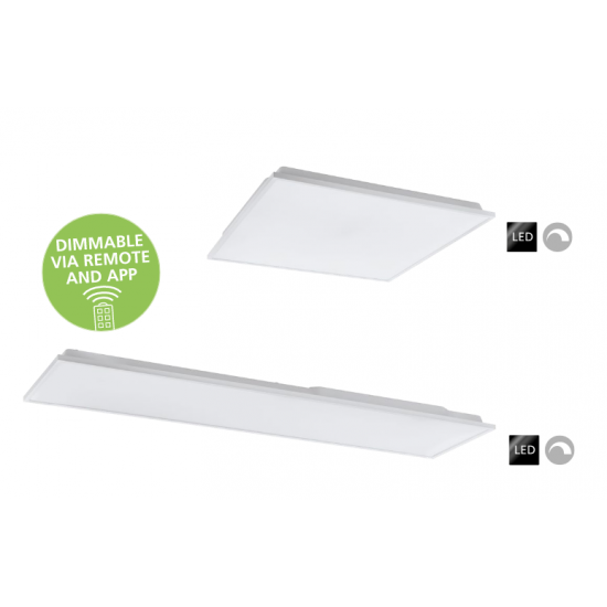 LED smart плафон EGLO.Z CONNECT HERRORA-Z 32W 3-white 4050Lm IP20 120х30см димируем + дистанционно управление бял