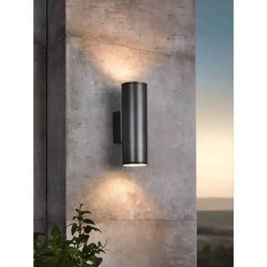 LED фасадно тяло RIGA IP44 GU10 2x3W 3000K 2x240Lm антрацит