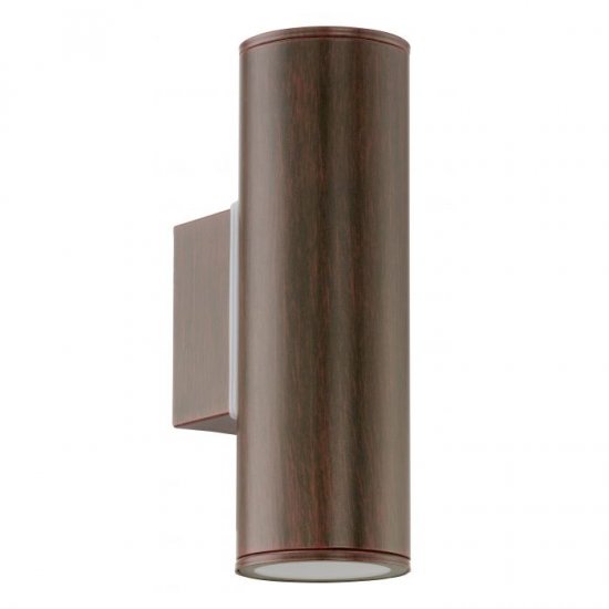 LED фасадно тяло RIGA IP44 GU10 2x3W 3000K 2x240Lm антично кафяво