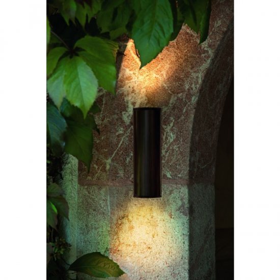 LED фасадно тяло RIGA IP44 GU10 2x3W 3000K 2x240Lm антично кафяво