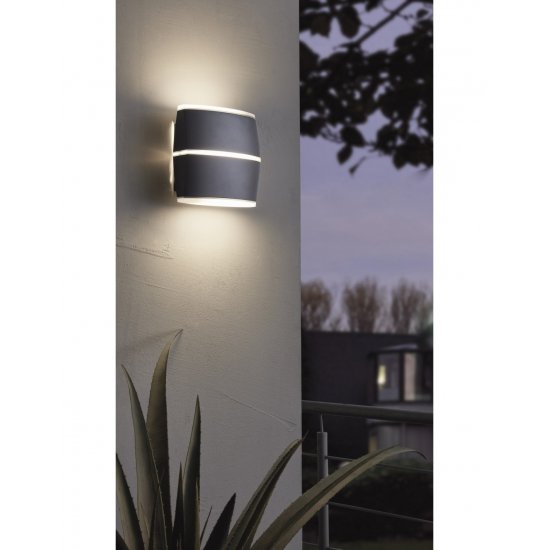 LED фасаден аплик PERAFITA IP44 2x6W 3000K 2x500Lm антрацит
