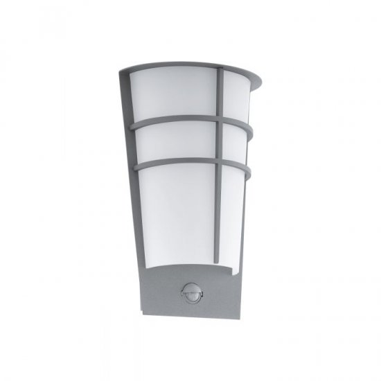 LED фасаден аплик BREGANZO 1 IP44 2x2.5W 3000K 2x180Lm сребрист със сензор